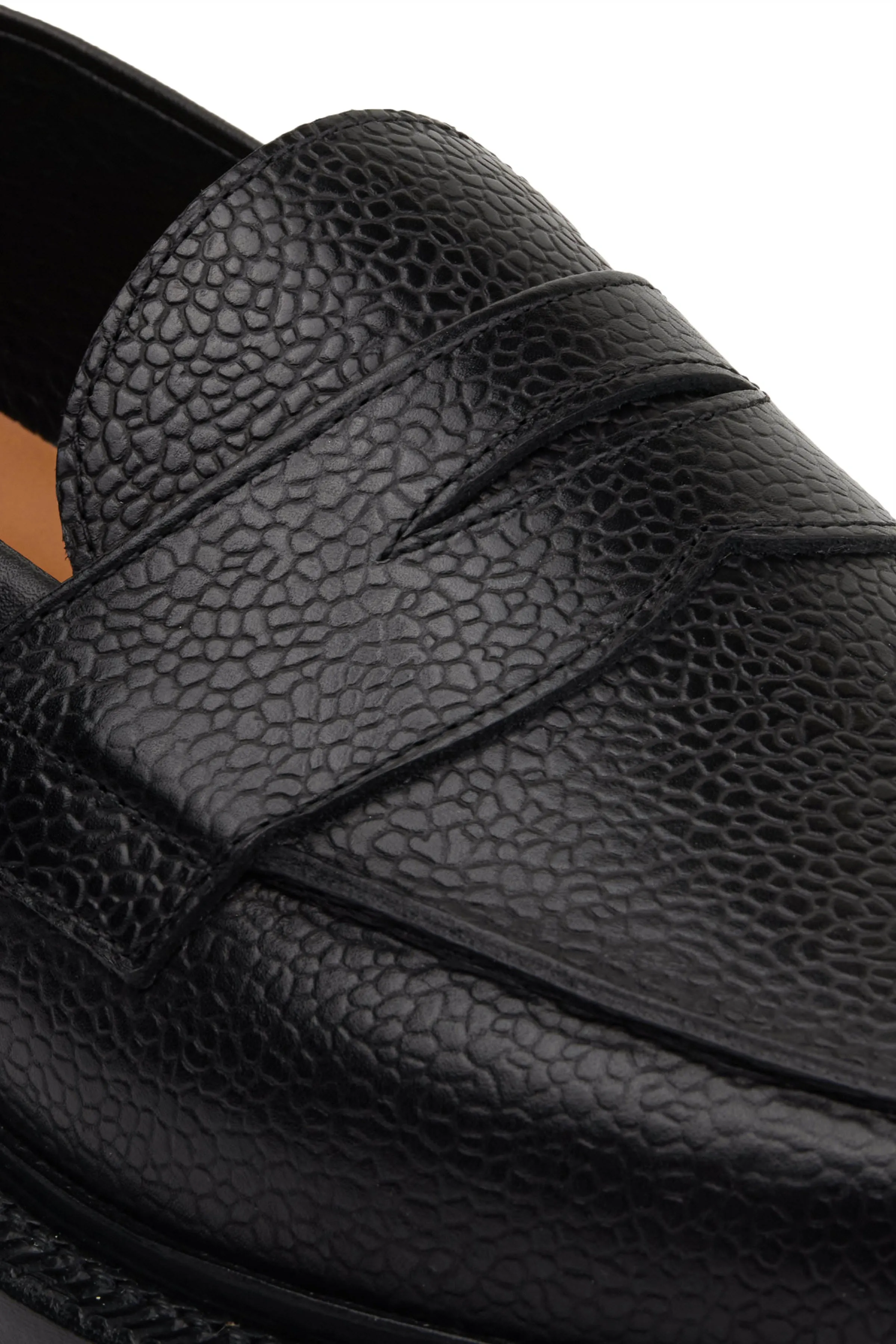 The Ellis Penny Loafer, Onyx, Vibram 1757 Lug Sole