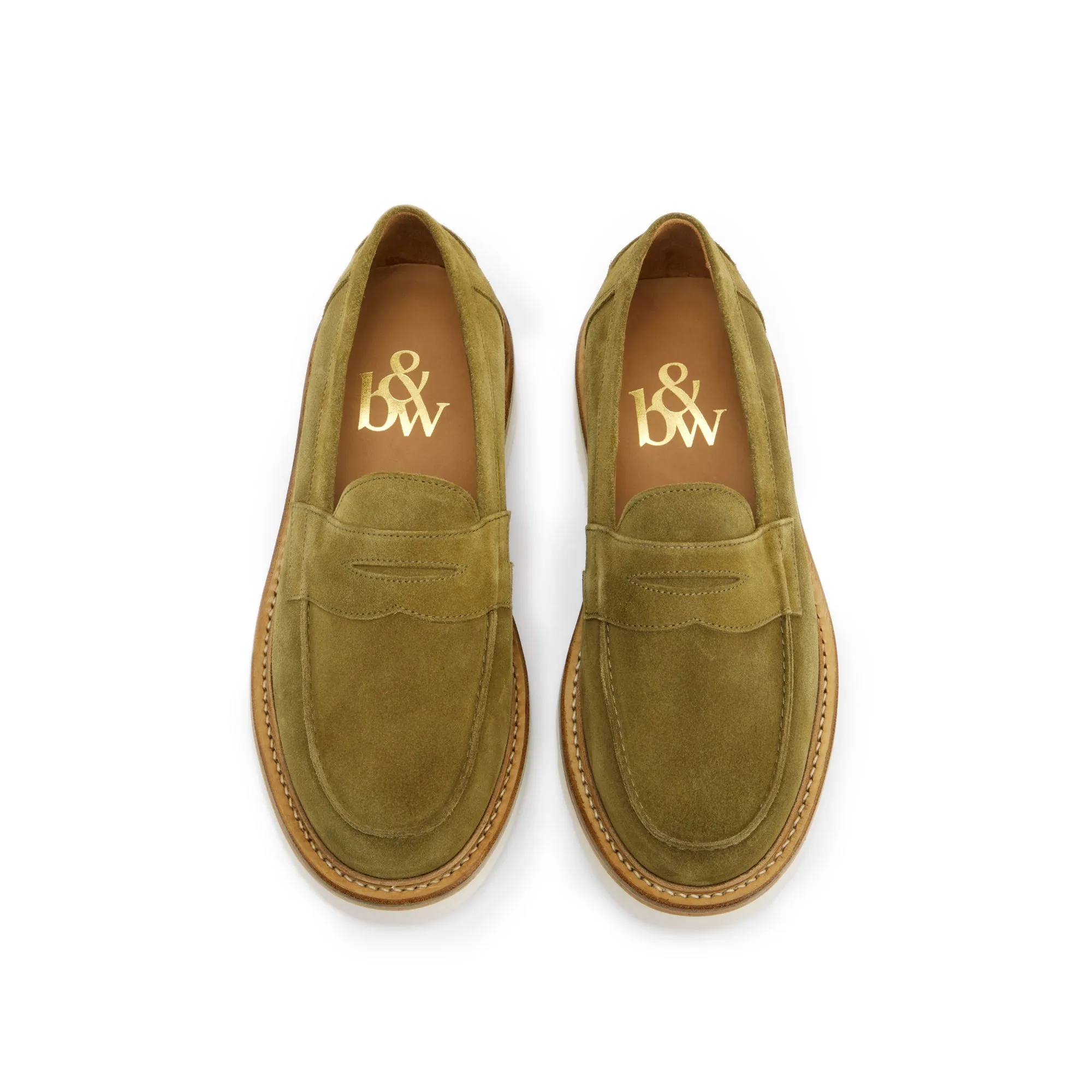 The Ellis Penny Loafer, Sage, Vibram Christy Sole