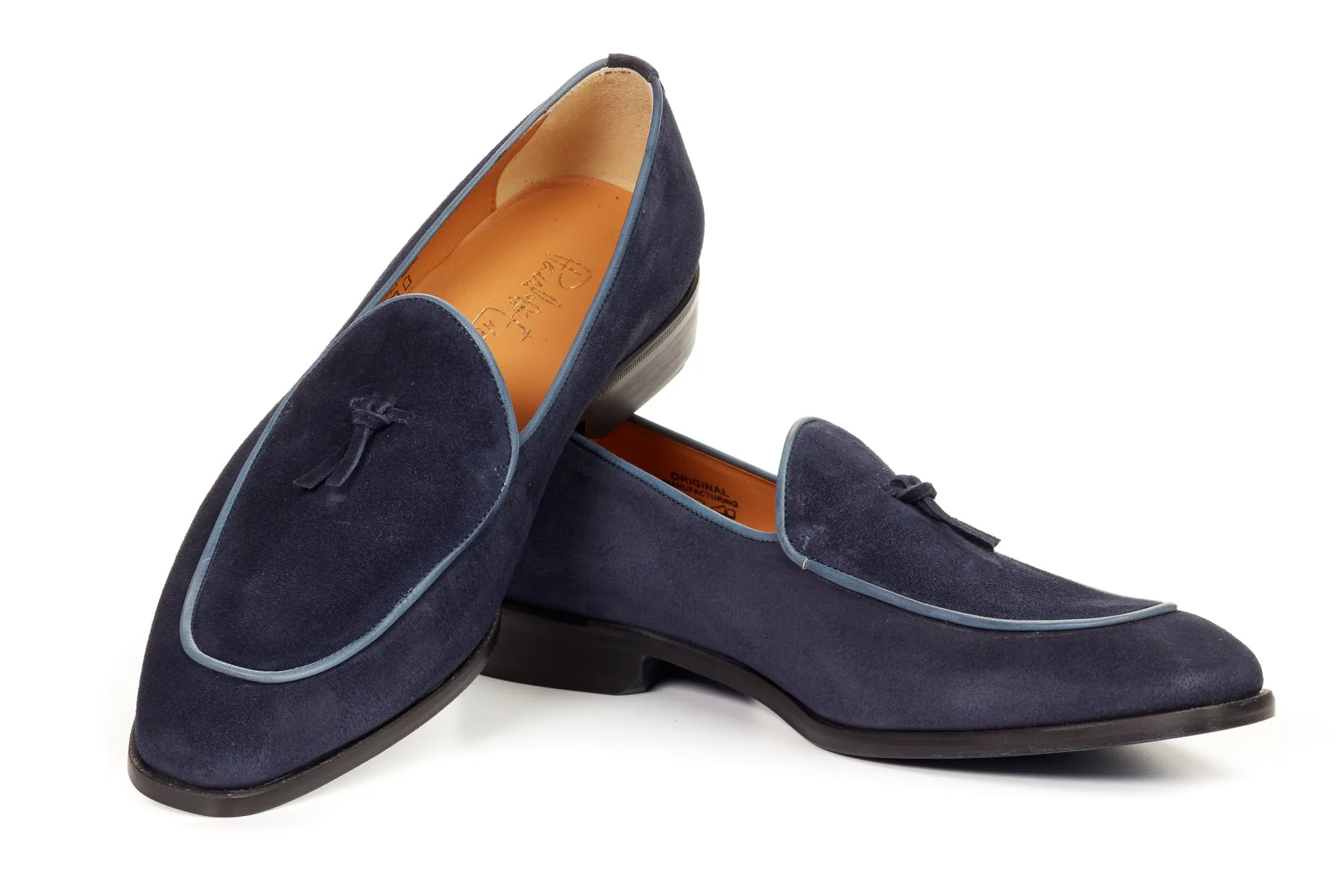 The Van Damme Belgian Loafer - Midnight Blue Suede