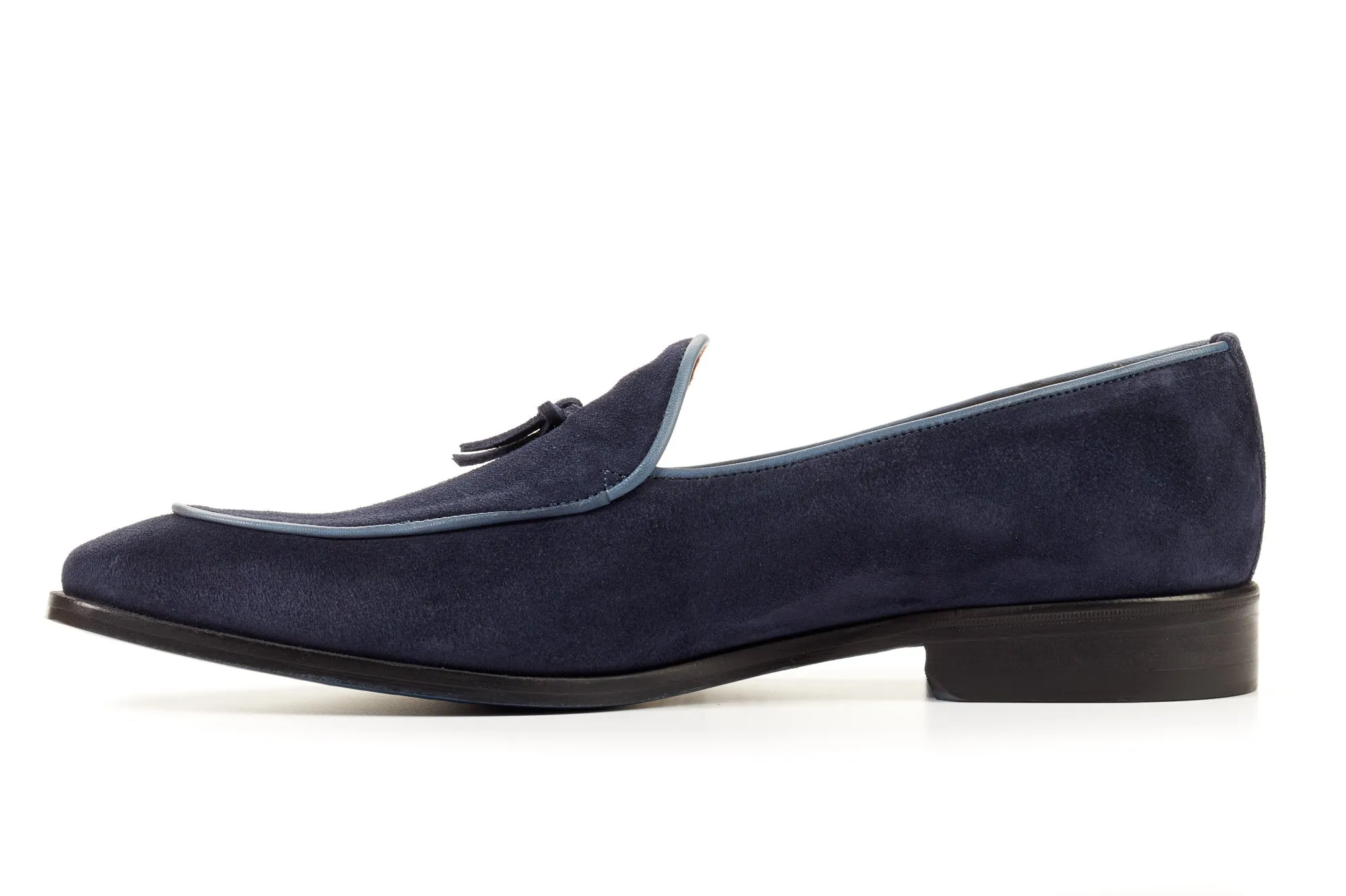 The Van Damme Belgian Loafer - Midnight Blue Suede