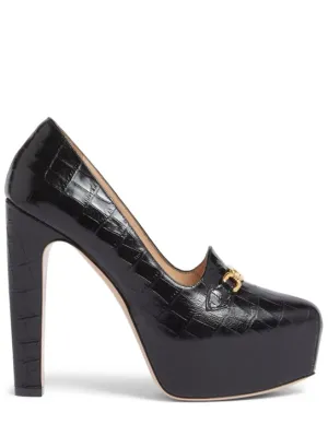 Tom Ford   135mm Whitney croc embossed pumps 