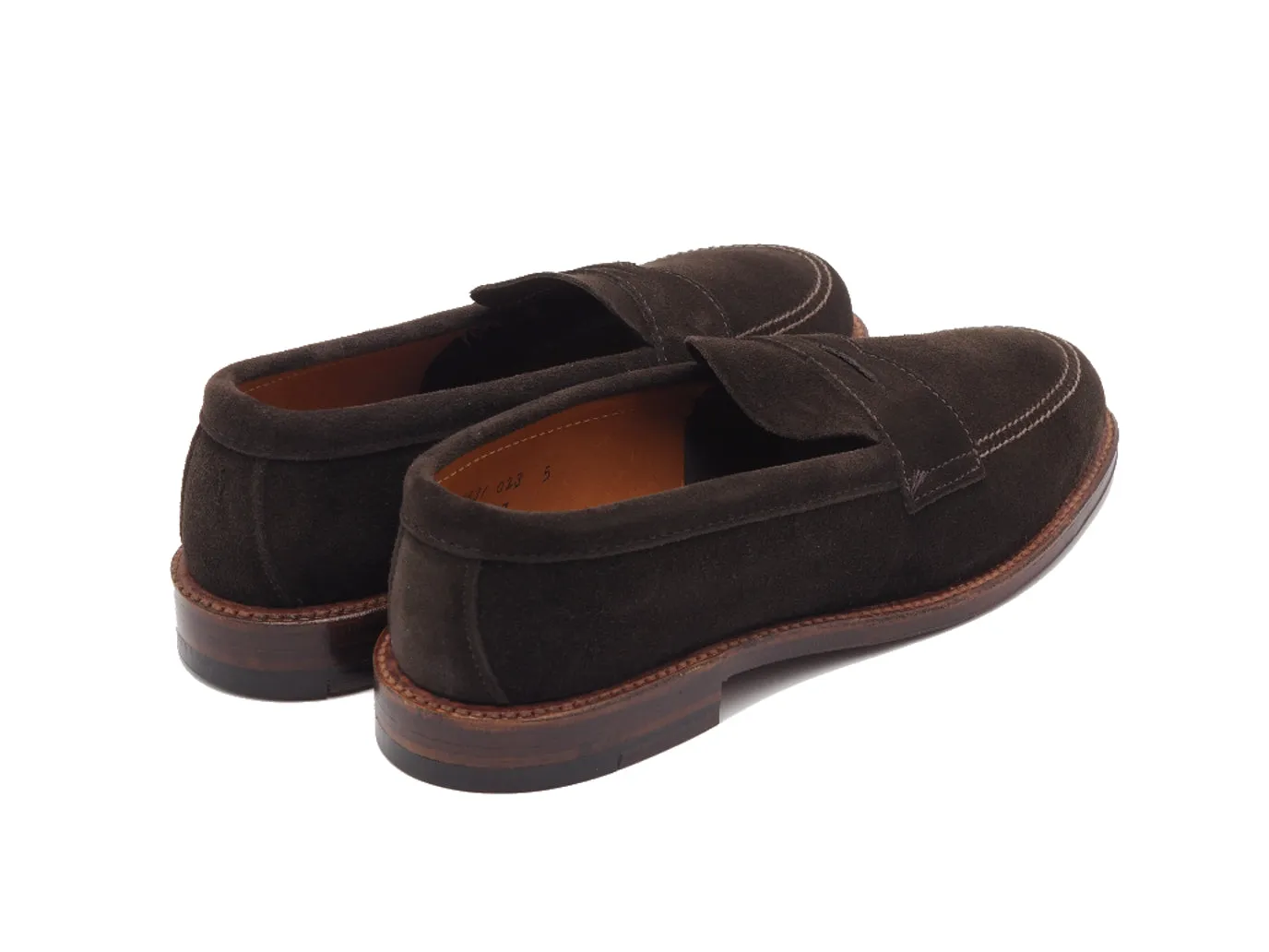 Unlined Khrone Penny Loafer Dark Brown Suede