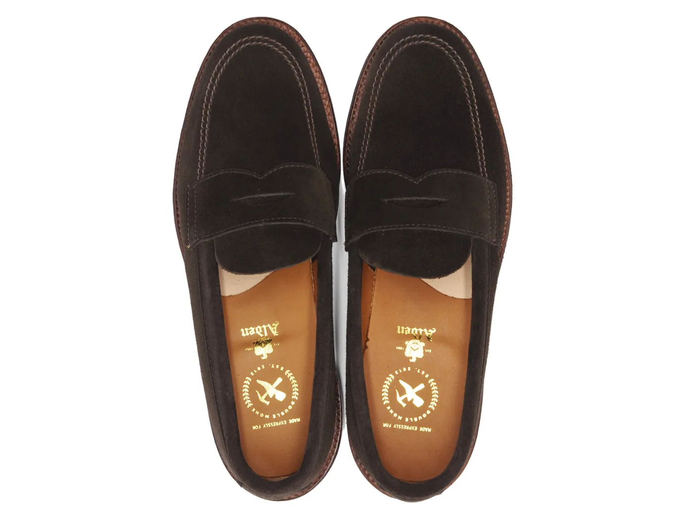 Unlined Khrone Penny Loafer Dark Brown Suede