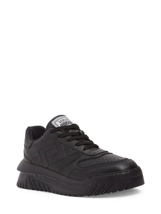 Versace   Leather sneakers 