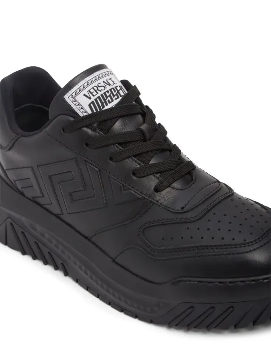 Versace   Leather sneakers 