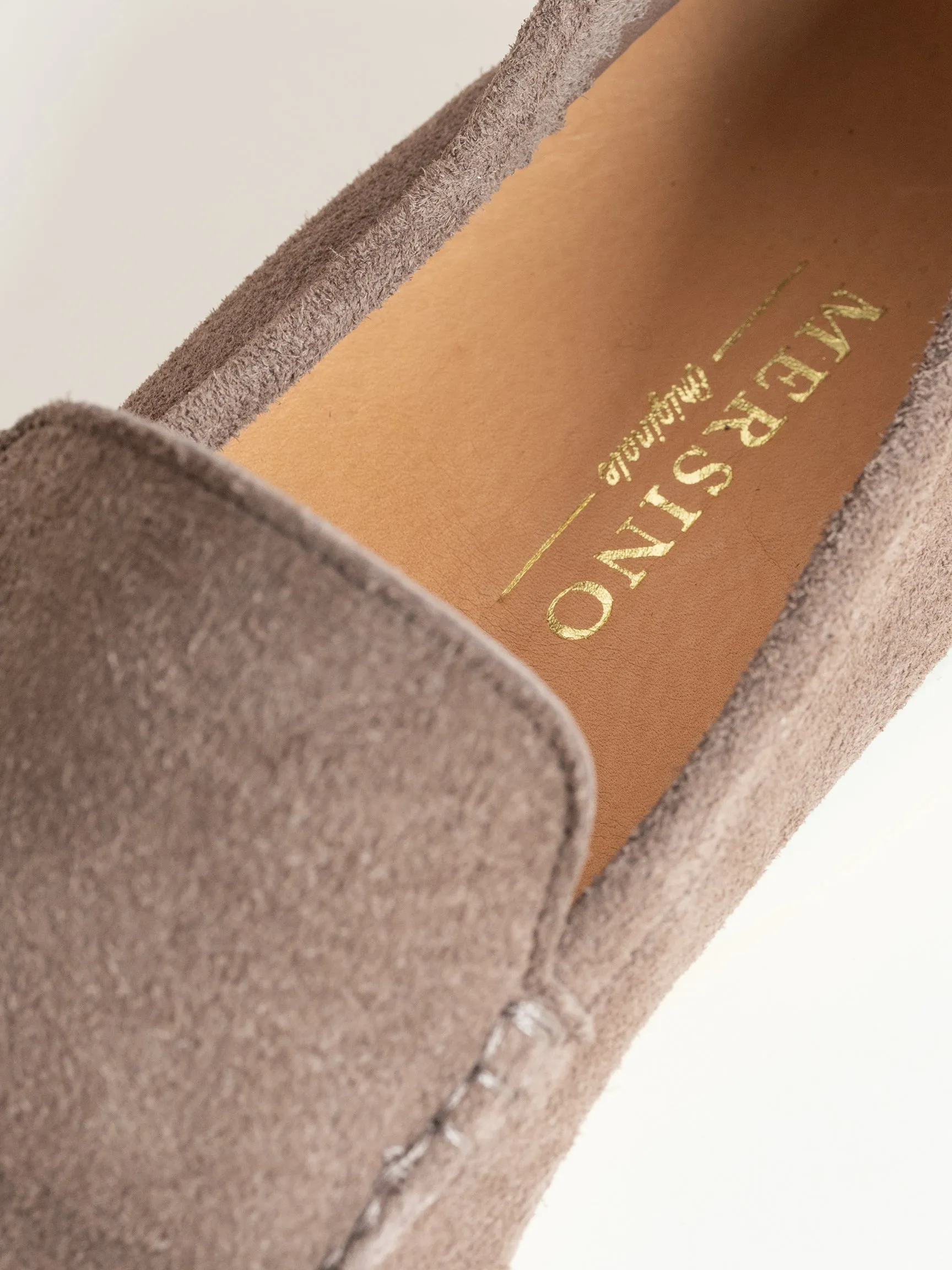 Warm Grey Finest Suede Marina Loafers