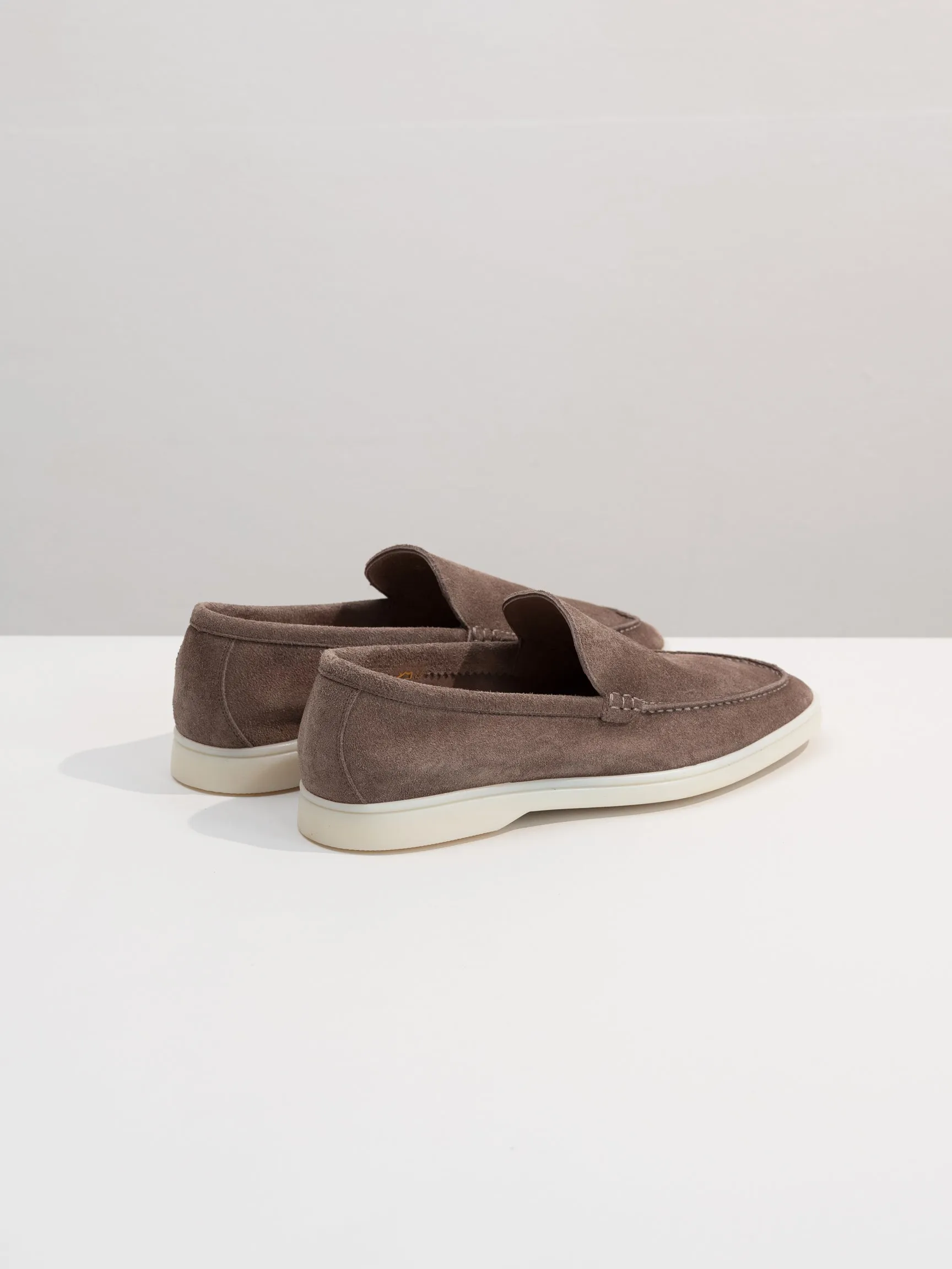 Warm Grey Finest Suede Marina Loafers