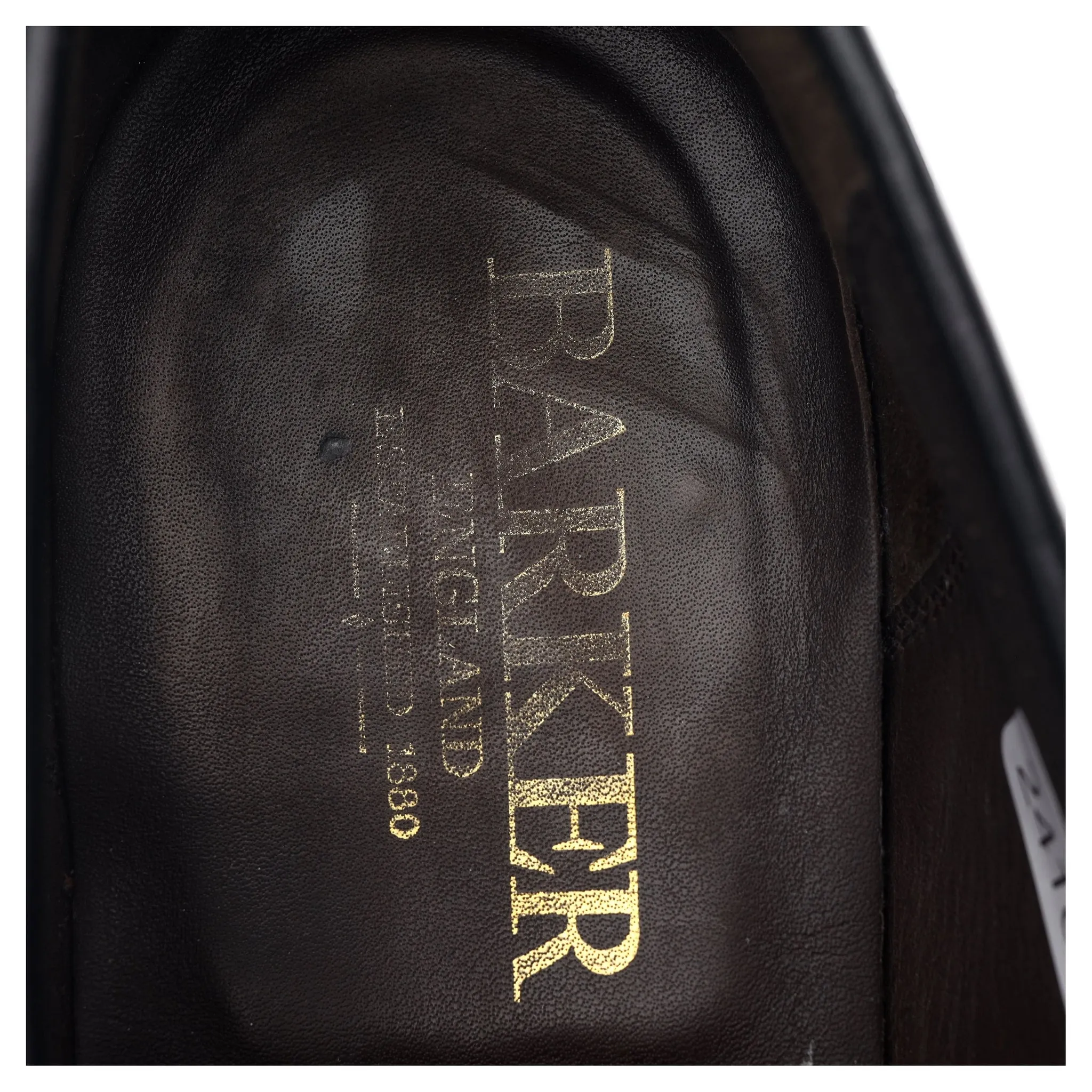 'Warner' Black Leather Loafers UK 11.5 F