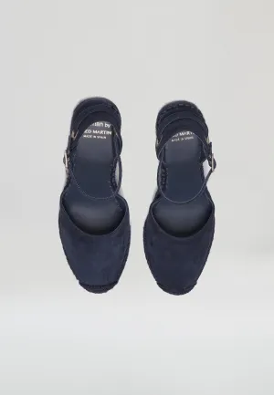 Wedges - Navy Suede