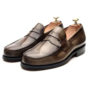 'Wesley' Light Brown Leather Loafers UK 7.5 F