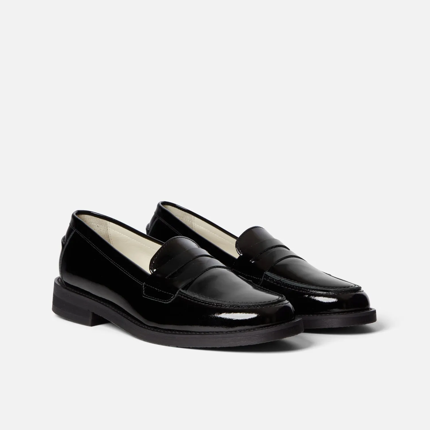 Wilde Black Patent Penny Loafer - Women's