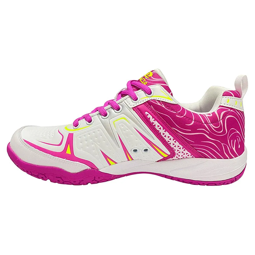 Women`s DinkShot Pickleball Shoes White and Pink