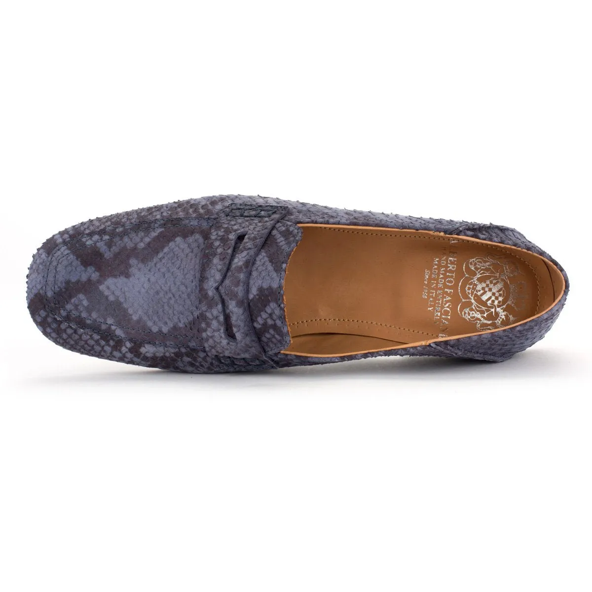 ZOE 56043<br> Blu python embossed  loafers